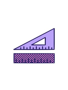 jumping motion animation of comic book style cartoon of a maths set