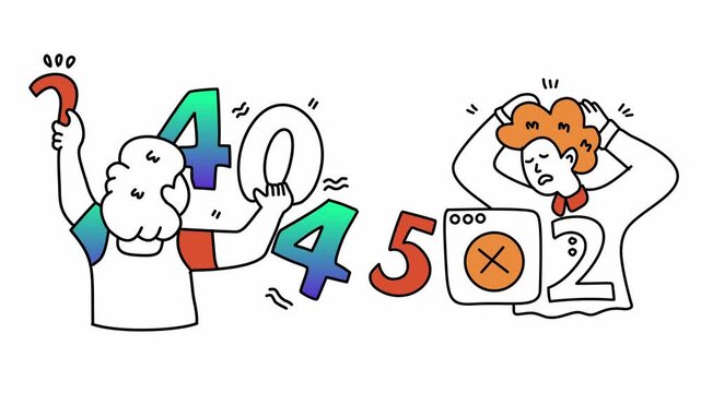 stressed office workers managing complicated numbers and data analytics tasks