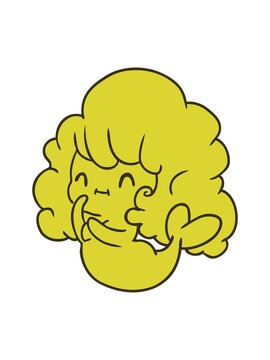 changing color animation of cartoon illustration kawaii cute ghost mermaid
