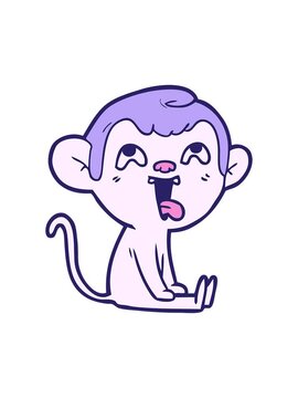 bob and pause animation of crazy cartoon of a monkey