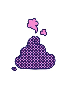 power up animation of cartoon doodle poop