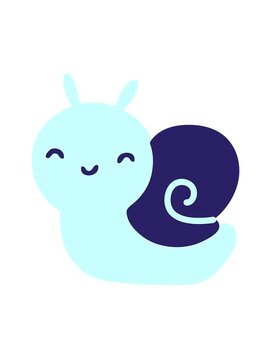 jiggle and pause animation of cartoon snail design
