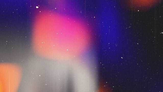 Leak light abstract glow gradient background. Colorful vibrant color cinematic blurred flare. Noise subtle vintage grainy texture. Artistic red overlay blending lens effect