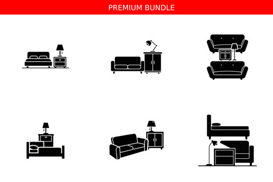 Premium bundle of furniture icons