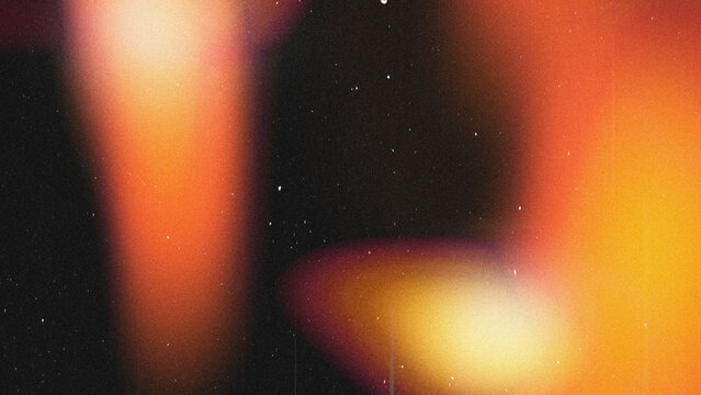 Leak light abstract glow gradient background. Warm vibrant color cinematic blurred flare. Noise subtle vintage grainy texture. Artistic red overlay blending lens effect