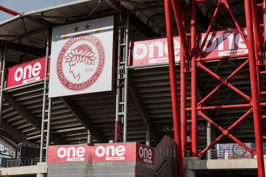 Freattyda, Athens - Greece -  Sign of the olympiakos Athens stadium