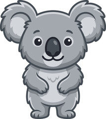 Fototapeta premium cut koala panda sitting on a white colour screen background