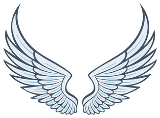 Obraz premium Elegant wings soar upward in artistic vector illustration suitable for graphic design projects