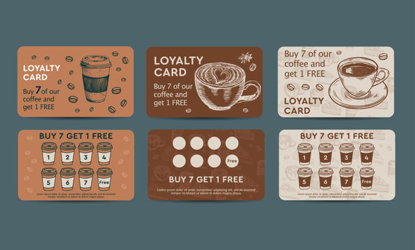 Bonus card hand drawn style, vector.	
