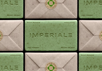 Soap Bar with Packaging Mockup