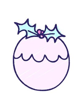 jiggle and pause animation of christmas pudding