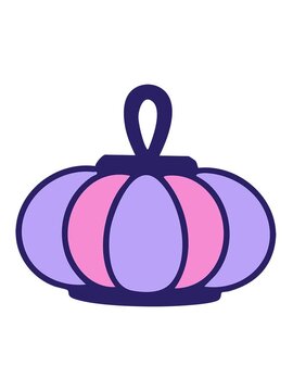 jiggle motion animation of a japanese style colorful paper lantern