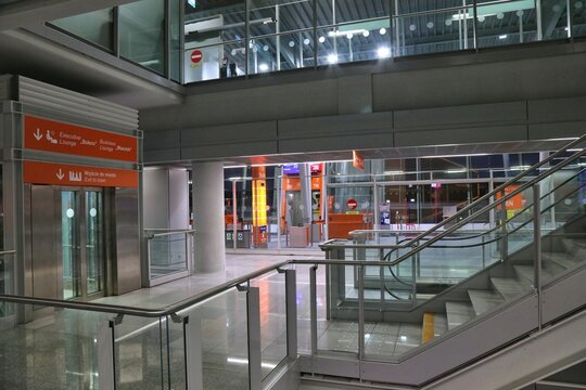 WARSAW, POLAND - MARCH 24, 2023: Terminal interior airside view of Warsaw Airport (IATA code: WAW) in Poland.