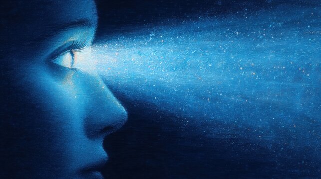 peak performance concept with deep focus and high mental energy