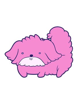 jiggle motion animation of quirk cartoon dog
