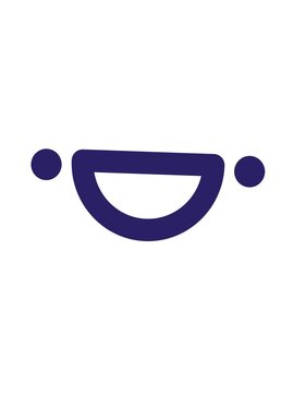 jiggle and pause animation of simple cute happy face icon