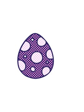 horizontally vibrating animation of cartoon easter egg