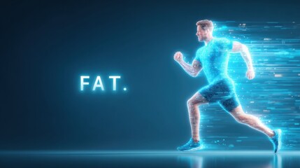 Obraz premium Body heat concept with fat burn and metabolic thermogenic activity.