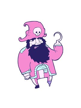 attention grabbing animation of cartoon pirate