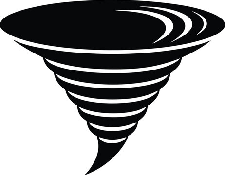 Abstract tornado cyclone storm weather hazard icon vector