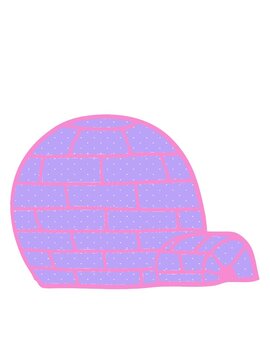 bobbing motion animation of cartoon doodle ice igloo