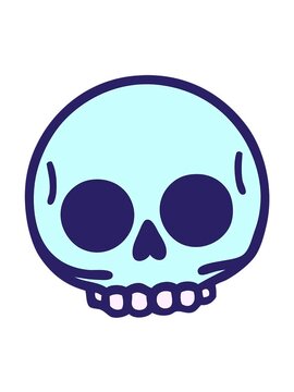 spinning motion animation of skull in bright glow color