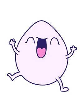 power up animation of cartoon egg