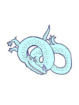 shaking motion animation of simple dragon