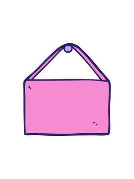 starburst effect animation of cartoon doodle blank sign