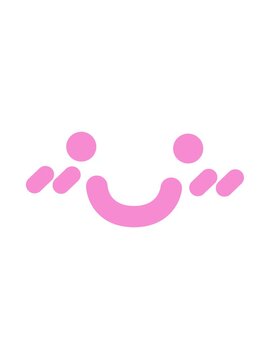 jiggle motion animation of blushing happy face icon
