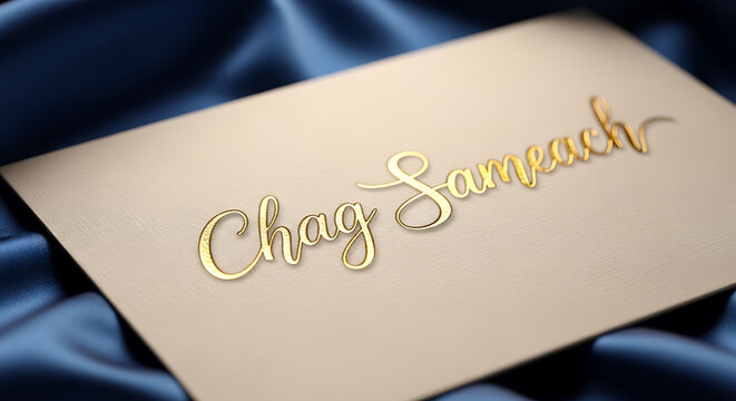 Chag Sameach Jewish holiday greeting card.