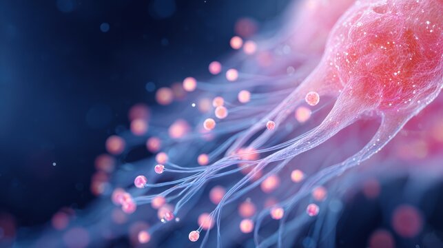 Calm state concept with vagus nerve and parasympathetic system