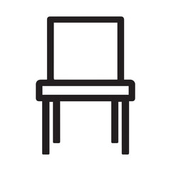 Fototapeta premium Minimal Chair Icon for Furniture and Interior Design