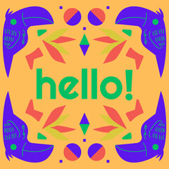 Obraz premium Colorful Abstract Hello Design