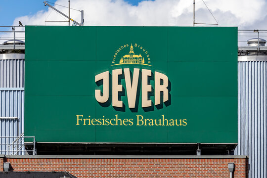 Jever friesisches brauhaus brewery billboard displaying the brand logo and text
