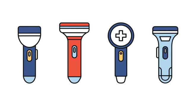 Medical Penlight Line art simple abstract vector