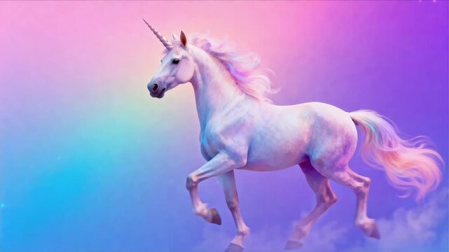 rainbow gradient background with subtle unicorn animation and smooth motion for branding perfect for national unicorn day