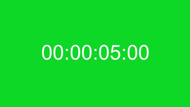 Green screen with timer button for 10sec.
