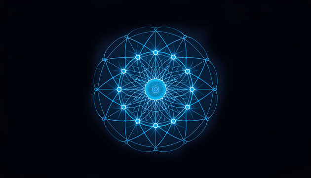Symmetrical Meditative Network Arranged as Vast Cosmic Mandala in Space
