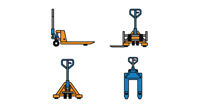 Pallet Jack Line art vector minimal abstract decorative illustration