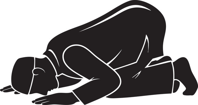 A man in prostrate position on the ground