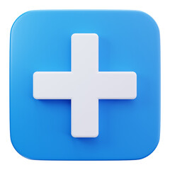 Obraz premium Add Plus Symbol Icon 3D Illustrations