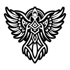 Fototapeta premium A solid style icon of angelic spirit symbol