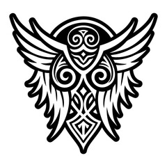 Fototapeta premium A solid style icon of holy wings symbol