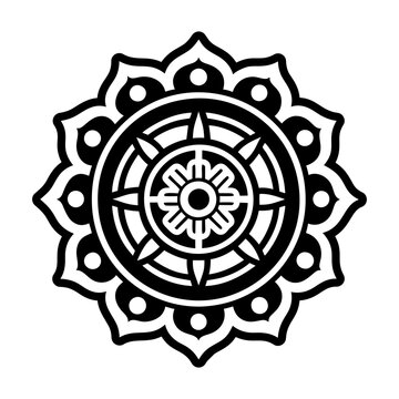 A solid style icon of tathagata symbol symbol