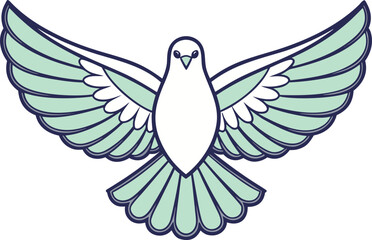 Obraz premium Pigeon Dove Bird In Nature Scene. White Dove Pigeon Peaceful Bird View. Pigeon Dove Sitting On Branch Scene. Beautiful Dove Bird With Soft Feathers. Peaceful City Pigeon Dove Urban Wildlife Scene.