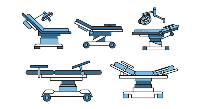 Operating Table Line art abstract clean design vector
