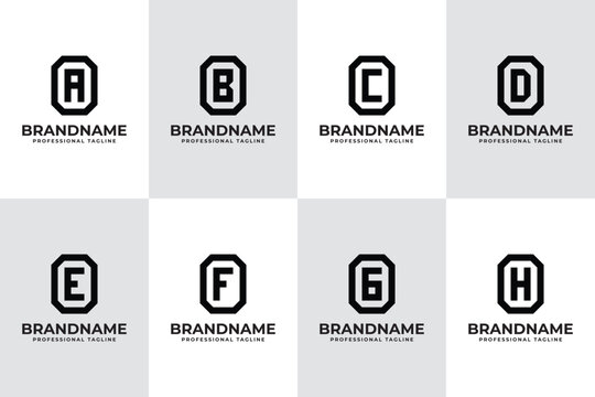 Letters OA OB OC OD OE OF OG OH Monogram Logo Set, great for AO BO CO DO EO FO GO HO Initials