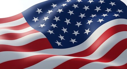 Fototapeta premium Memorial day tribute honoring fallen heroes under the american flag