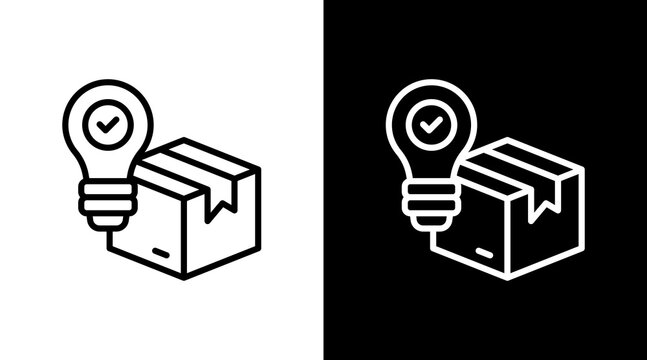 Product Innovation White Icon Set Design